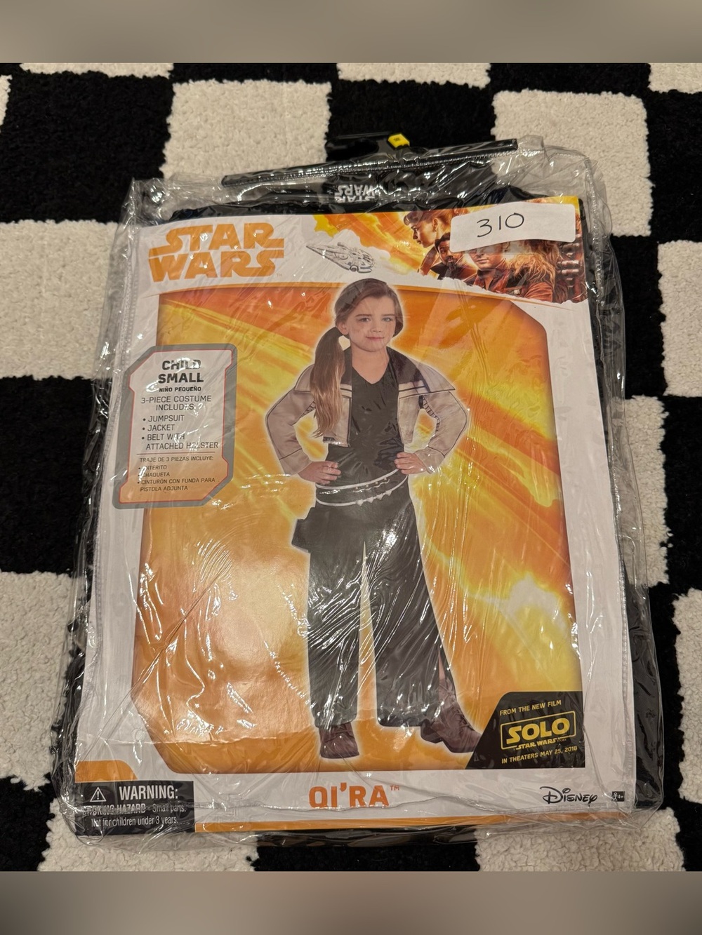 New Qi’ra Qira 3 Piece Disney Star Wars Halloween Child Costume NWT